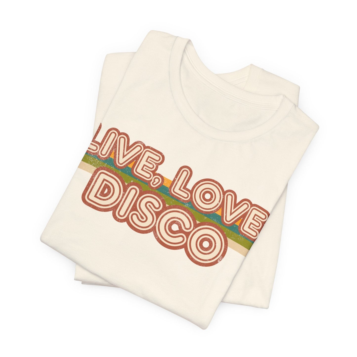 Vintage Style Gift - 'Live, Love, Disco' Shirt for Retro 80s and 70s Fans