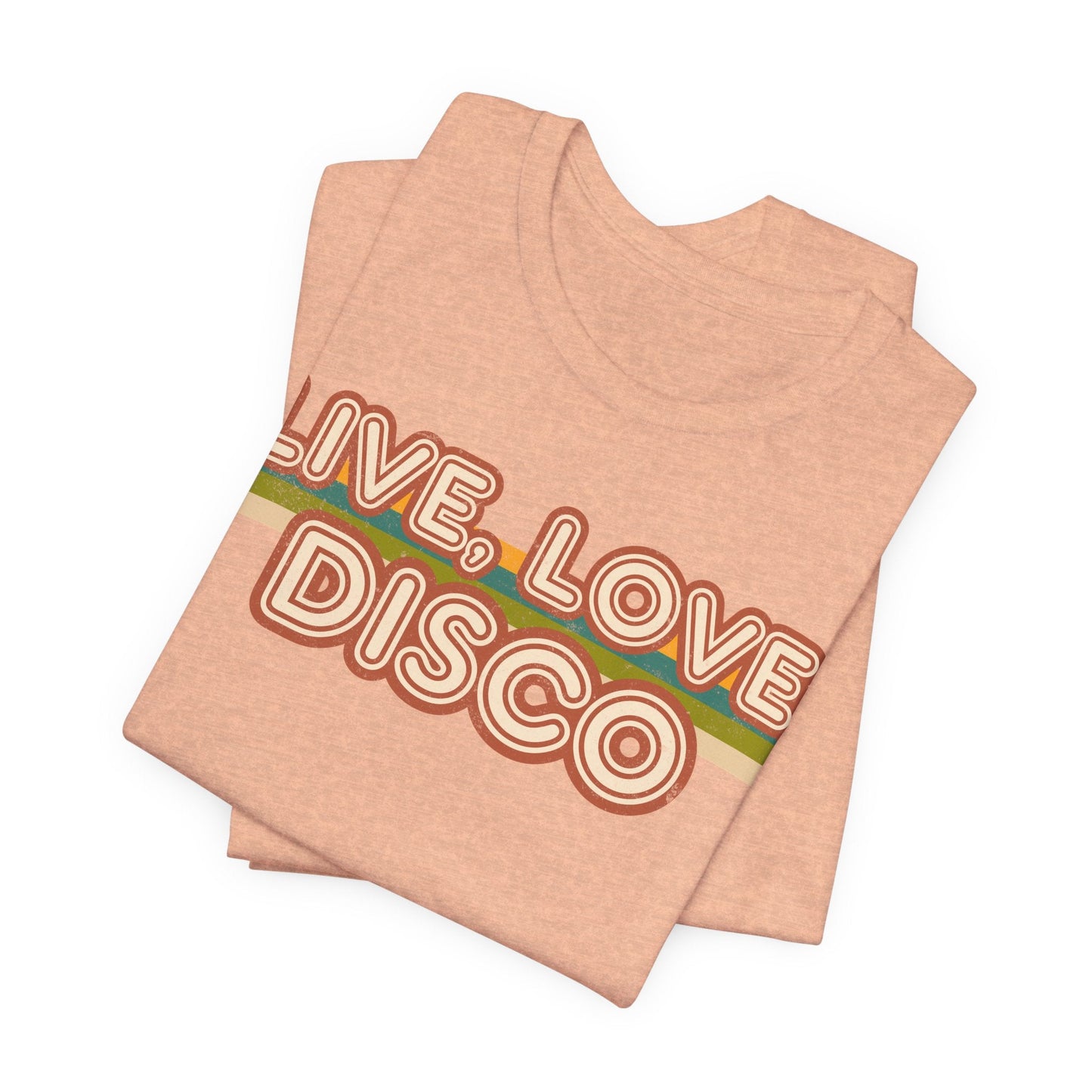 Vintage Style Gift - 'Live, Love, Disco' Shirt for Retro 80s and 70s Fans