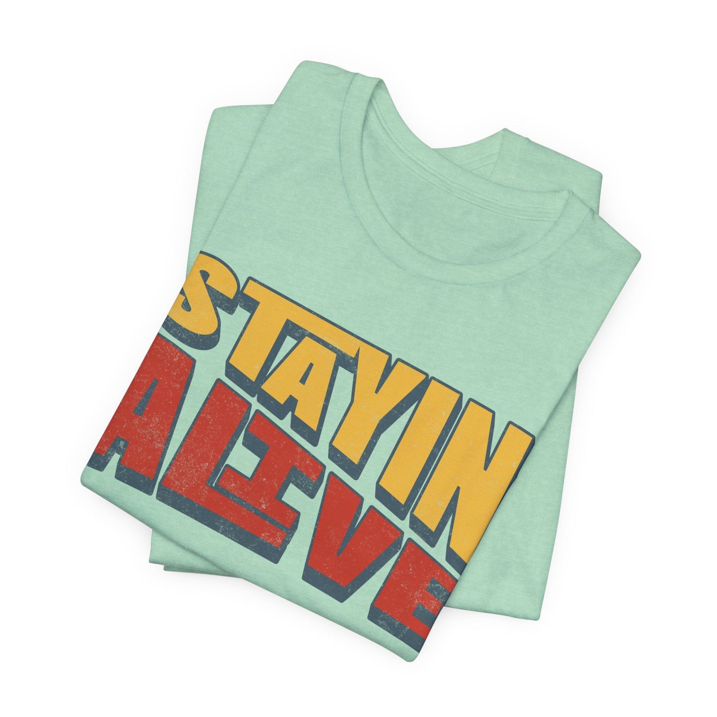 "Stayin' Alive" Retro feel Tee - Packed with 70s vibes