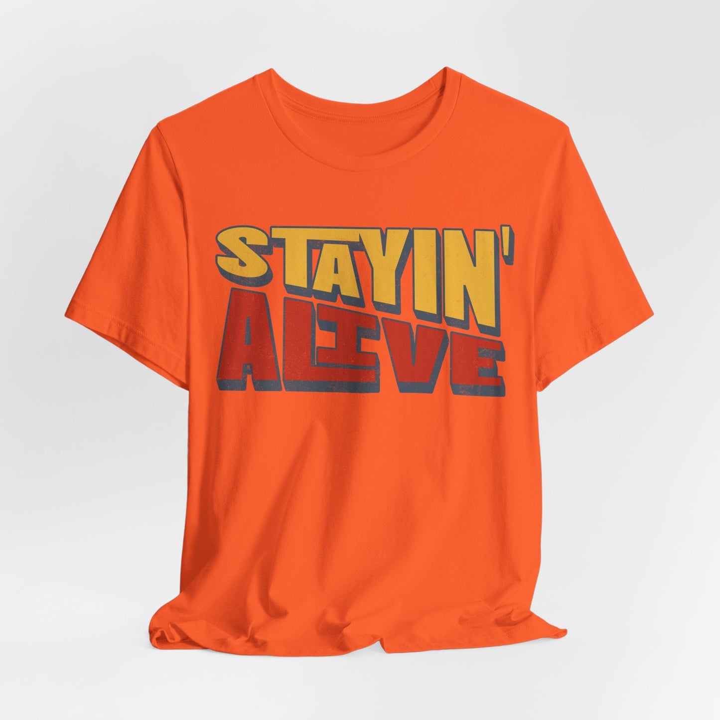 "Stayin' Alive" Retro feel Tee - Packed with 70s vibes