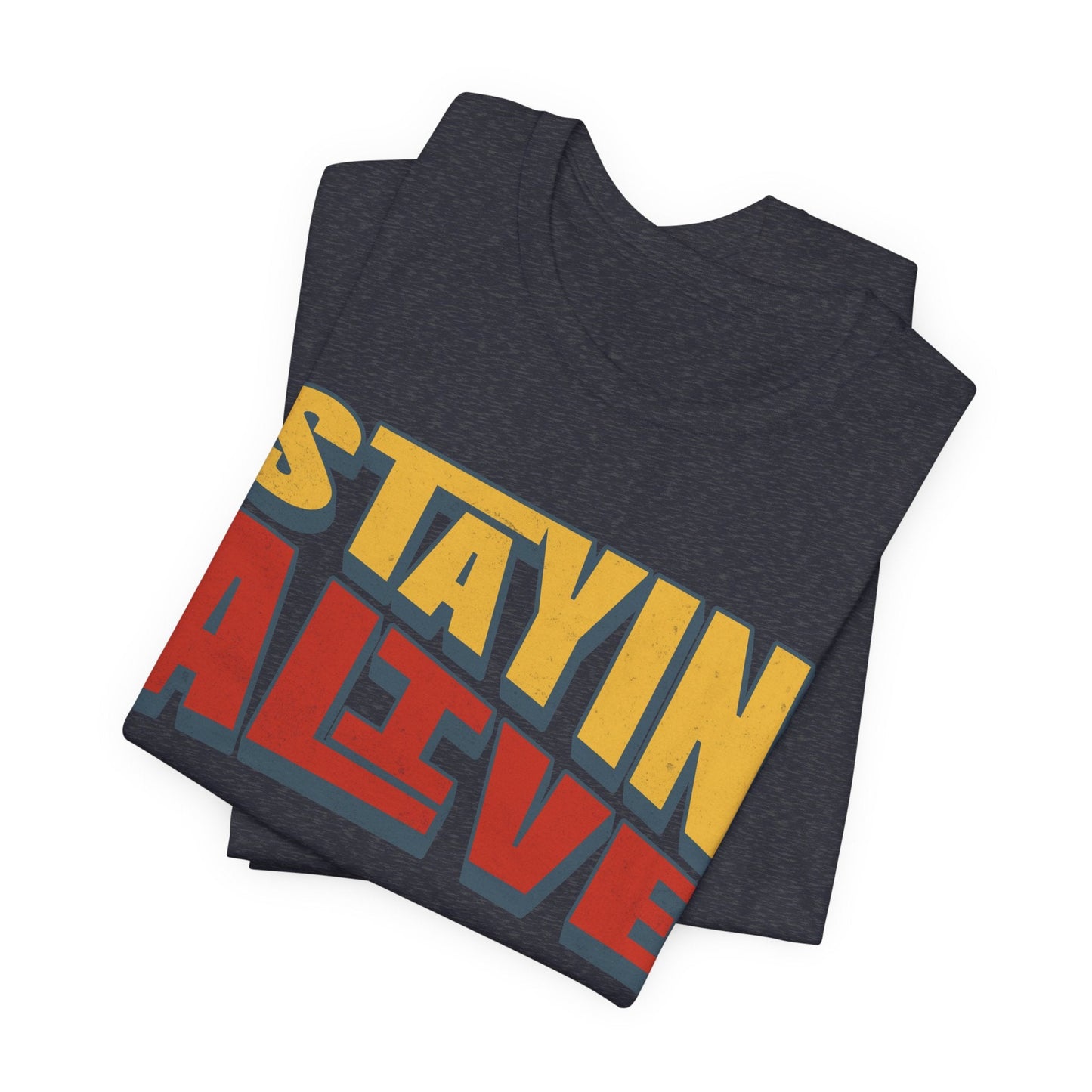 "Stayin' Alive" Retro feel Tee - Packed with 70s vibes