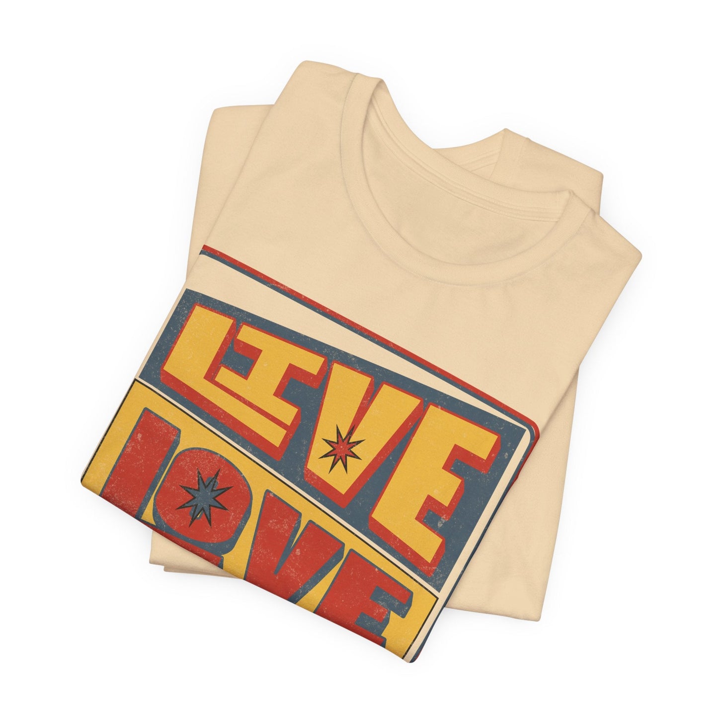 70s Vintage style Gift. Live, Love, Disco - Groove in Style, Boho iconic shirt