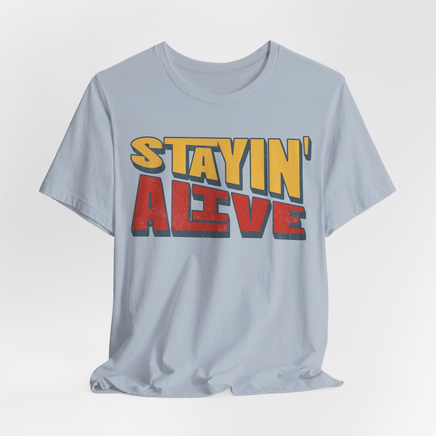 "Stayin' Alive" Retro feel Tee - Packed with 70s vibes