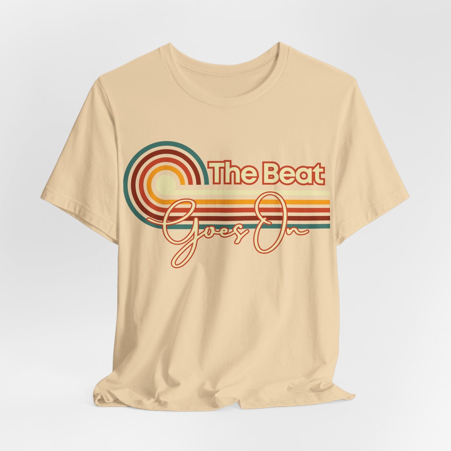 Dance through the ages with our "The Beat Goes On" disco shirt. Vintage Style Gift.