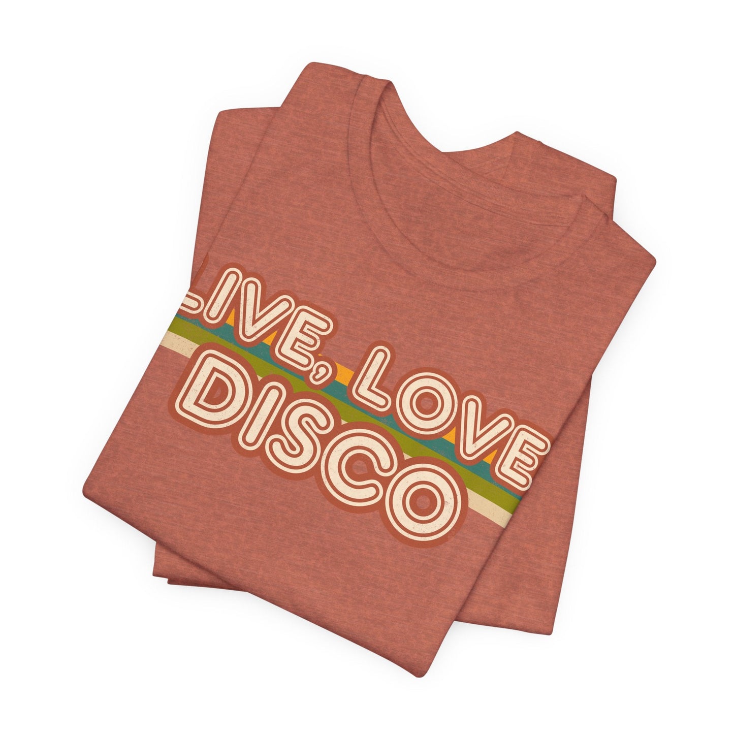 Vintage Style Gift - 'Live, Love, Disco' Shirt for Retro 80s and 70s Fans