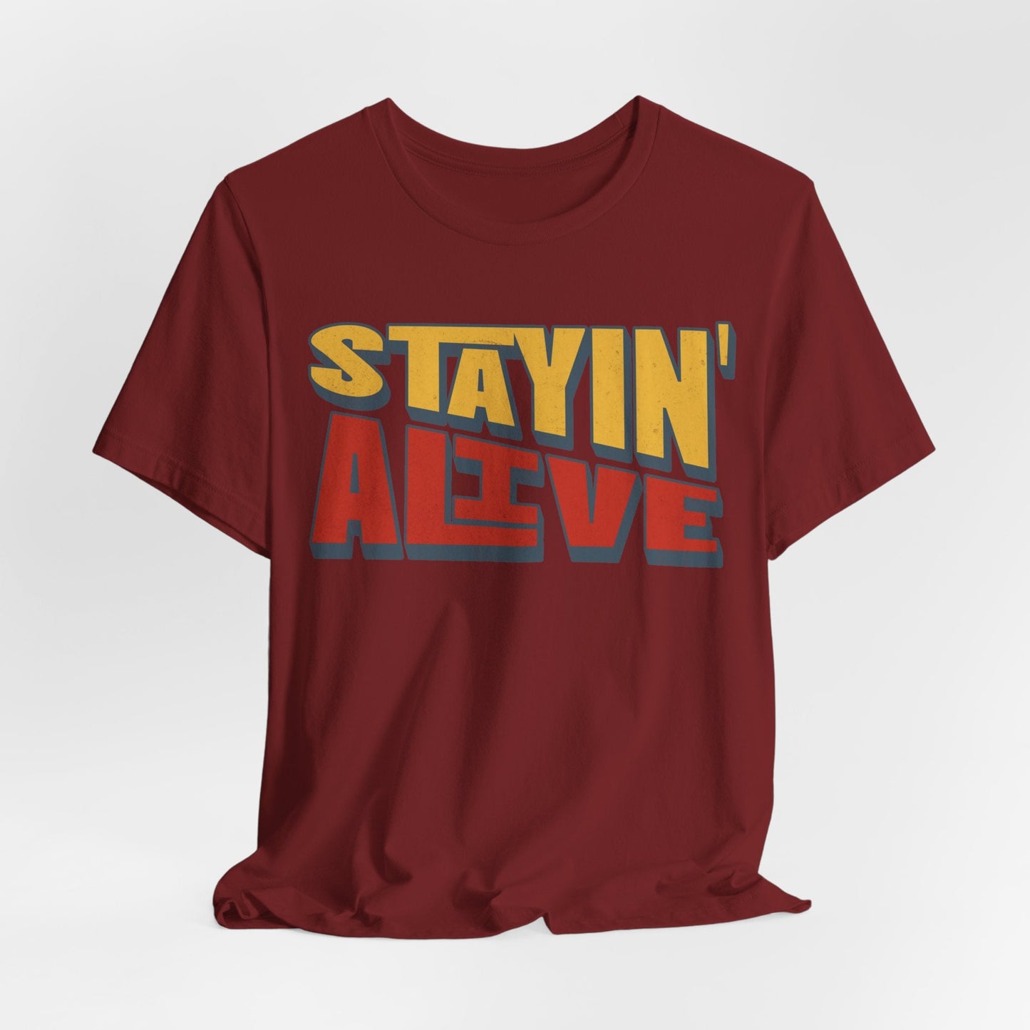 "Stayin' Alive" Retro feel Tee - Packed with 70s vibes