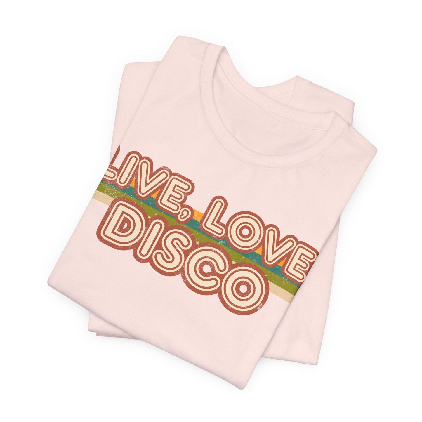 Vintage Style Gift - 'Live, Love, Disco' Shirt for Retro 80s and 70s Fans