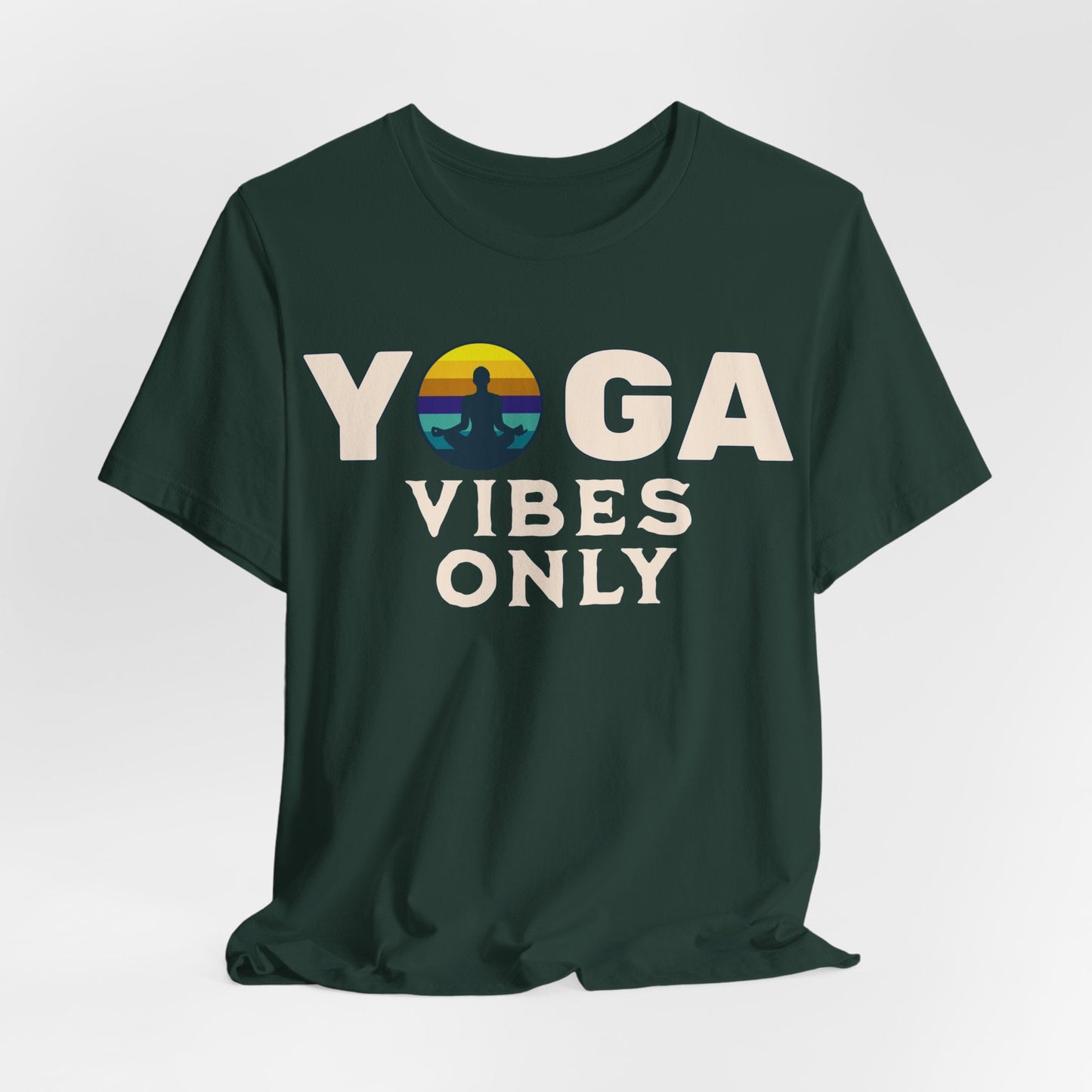 Zen-Infused Tee, 'Yoga Vibes Only'. Fashion meets Wellness