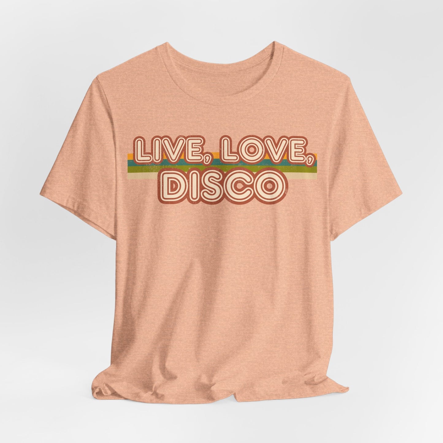 Vintage Style Gift - 'Live, Love, Disco' Shirt for Retro 80s and 70s Fans