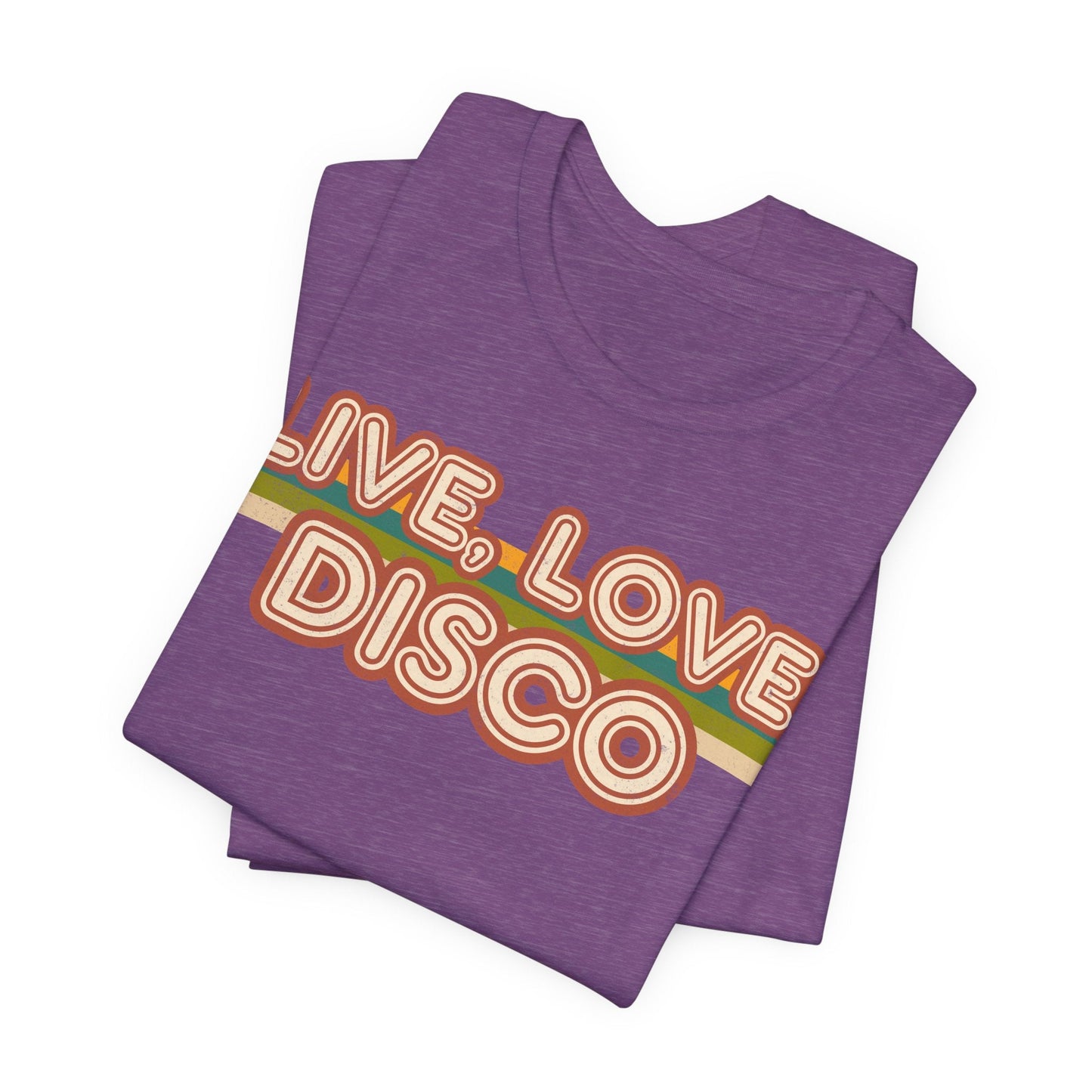 Vintage Style Gift - 'Live, Love, Disco' Shirt for Retro 80s and 70s Fans