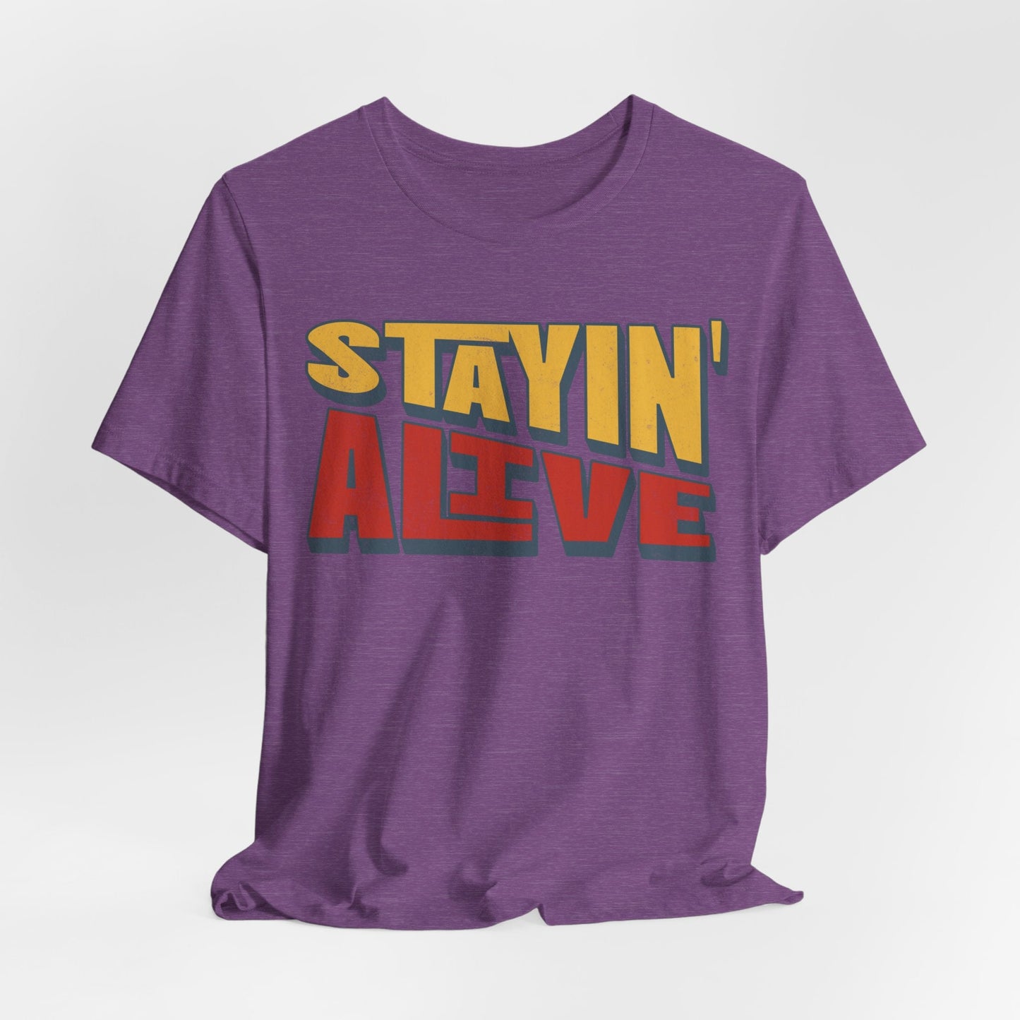 "Stayin' Alive" Retro feel Tee - Packed with 70s vibes