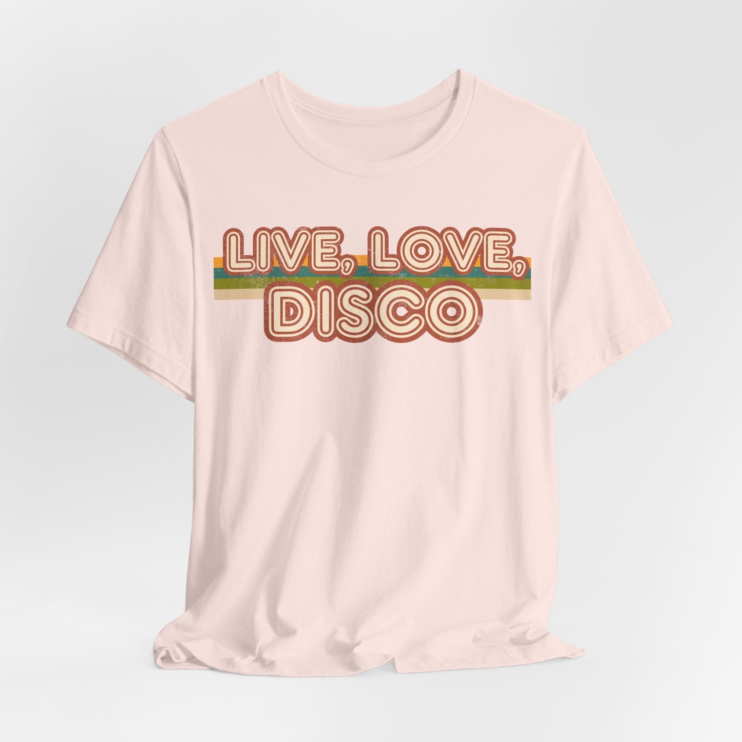 Vintage Style Gift - 'Live, Love, Disco' Shirt for Retro 80s and 70s Fans