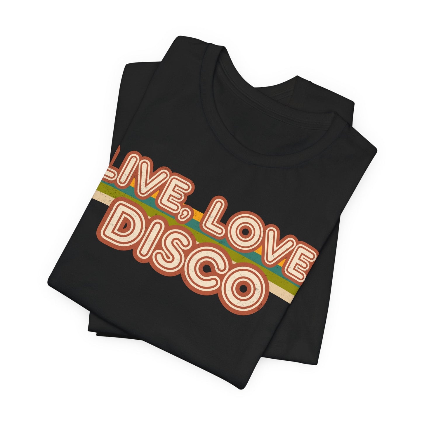 Vintage Style Gift - 'Live, Love, Disco' Shirt for Retro 80s and 70s Fans