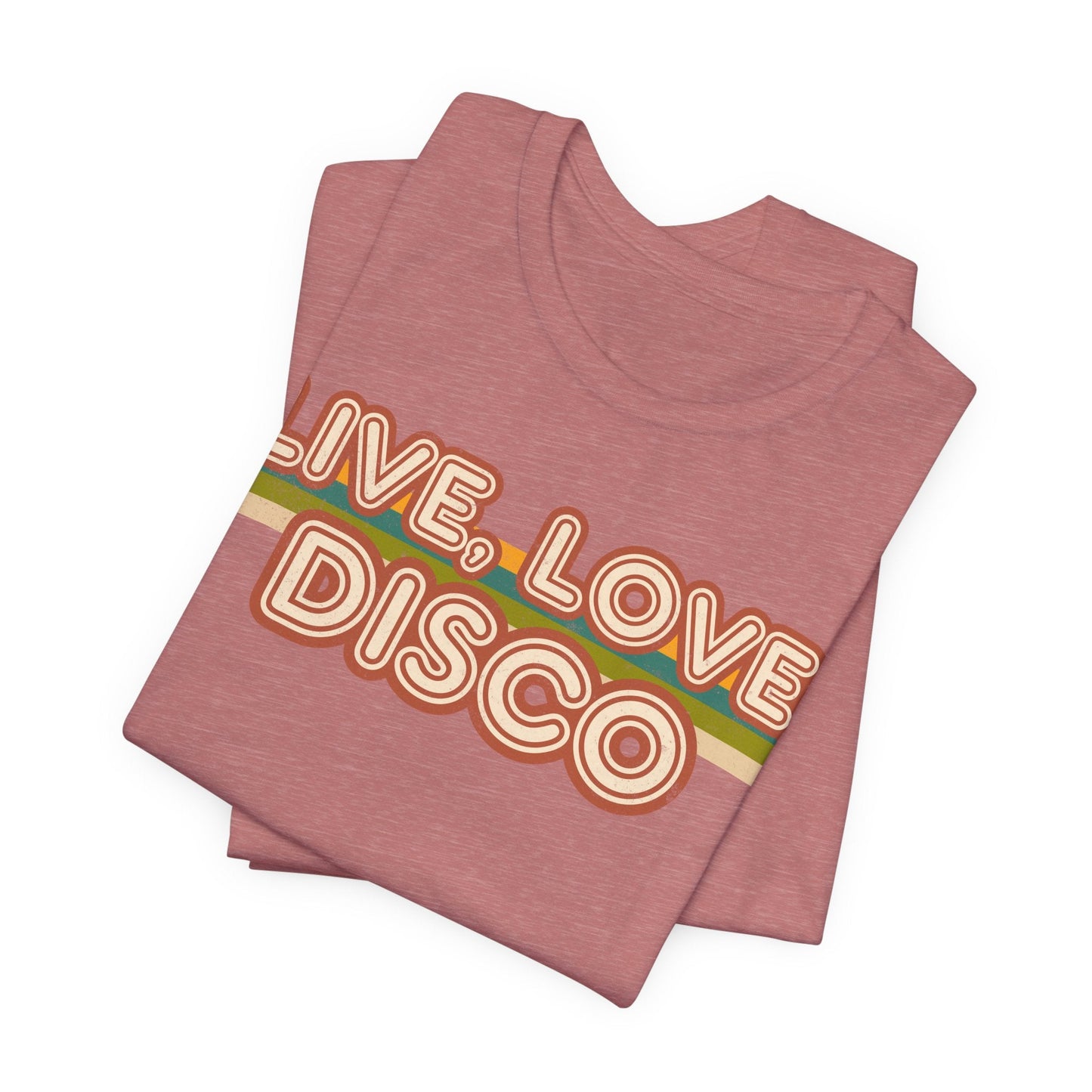 Vintage Style Gift - 'Live, Love, Disco' Shirt for Retro 80s and 70s Fans